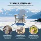 Polytrends Laguna Weather Resistant Outdoor Patio Folding Adirondack Chairs (Set of 4)