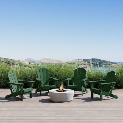 Chaises pliantes Adirondack Polytrends Laguna résistantes aux intempéries (lot de 4)