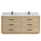 Porto Bath Vanity with White Quartz Stone Top without Mirror