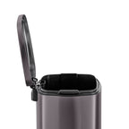 Qualiazero 13.2 GAL plus TWO 1.3 GAL Rectangular Step Can Trash Cans - Family Combo