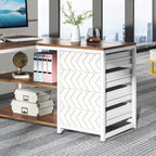 Reversible L-Shaped Office Desk Computer Desk Sturdy Writing Table Workstation