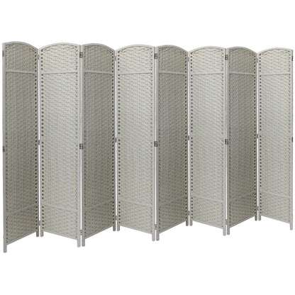 Cloison de séparation pliable et brise-vue haute, 8 panneaux – 244 cm (L) x 49,5 cm (l) x 175 cm (H)