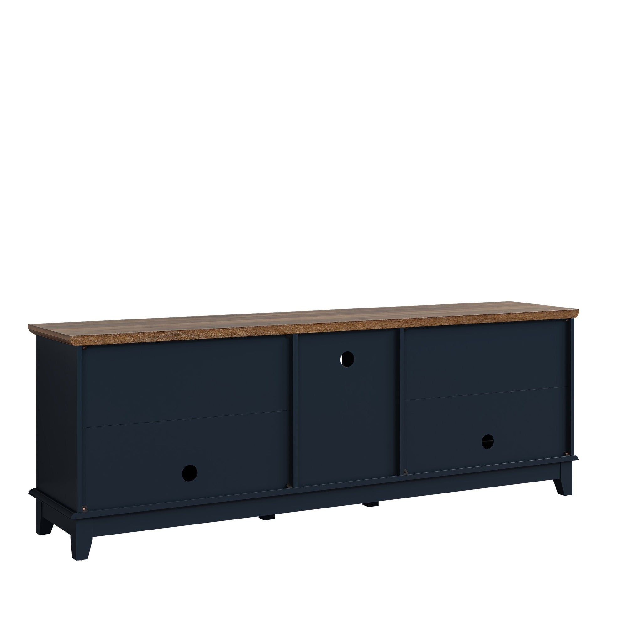 Rustic 72-Inch TV Stand with Adjustable Shelves, Hidden Storage - 72 in Width