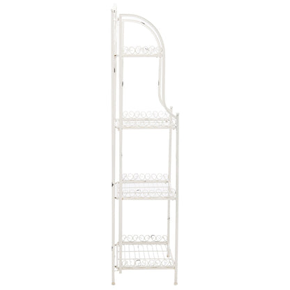 Étagère de boulangerie d'extérieur à 4 niveaux en fer forgé victorien SAFAVIEH Bryn - 25 po L x 15 po P x 63 po H - 25L x 15P x 63H