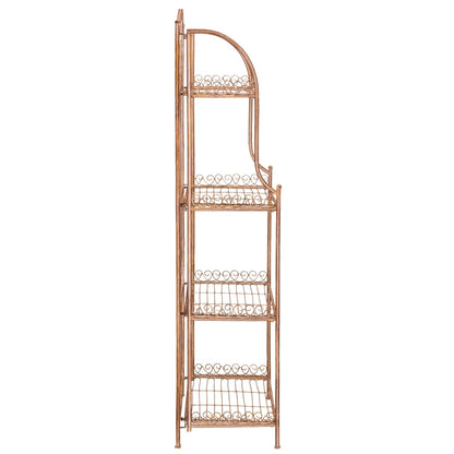 Étagère de boulangerie d'extérieur à 4 niveaux en fer forgé victorien SAFAVIEH Bryn - 25 po L x 15 po P x 63 po H - 25L x 15P x 63H