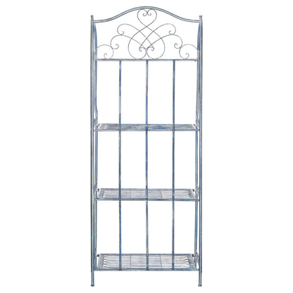 Étagère de boulangerie d'extérieur à 4 niveaux en fer forgé victorien SAFAVIEH Bryn - 25 po L x 15 po P x 63 po H - 25L x 15P x 63H