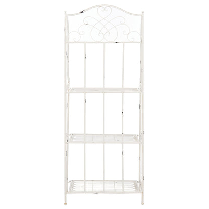Étagère de boulangerie d'extérieur à 4 niveaux en fer forgé victorien SAFAVIEH Bryn - 25 po L x 15 po P x 63 po H - 25L x 15P x 63H