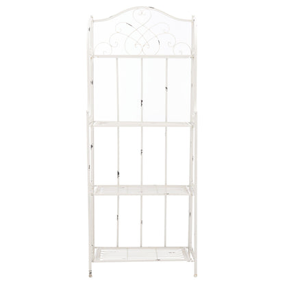 Étagère de boulangerie d'extérieur à 4 niveaux en fer forgé victorien SAFAVIEH Bryn - 25 po L x 15 po P x 63 po H - 25L x 15P x 63H