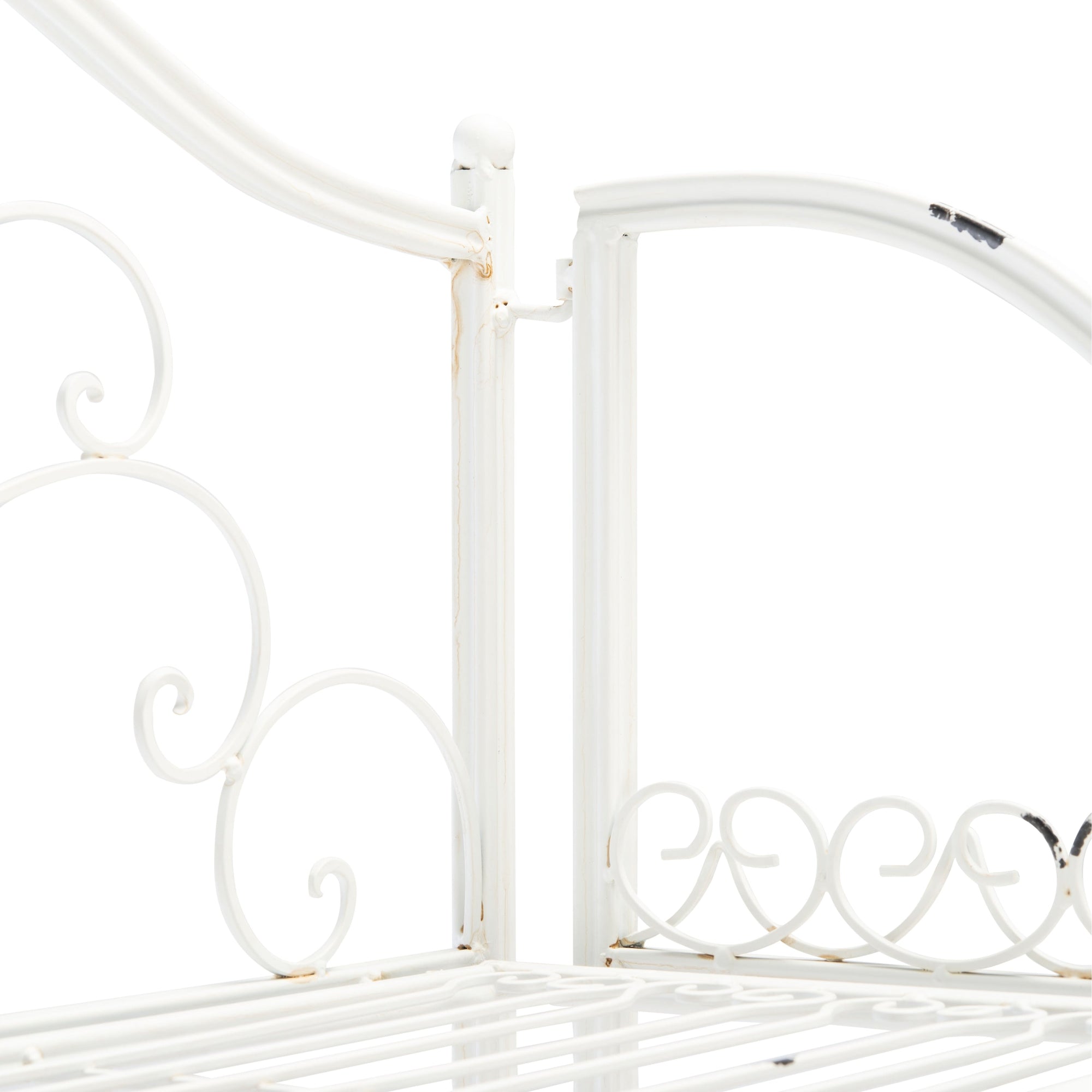 SAFAVIEH Bryn Victorian Wrought Iron 4-Tier Outdoor Bakers Rack - 25 In. W x 15 In. D x 63 In. H - 25W x 15D x 63H