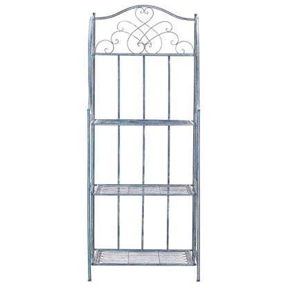 Étagère de boulangerie d'extérieur à 4 niveaux en fer forgé victorien SAFAVIEH Bryn - 25 po L x 15 po P x 63 po H - 25L x 15P x 63H