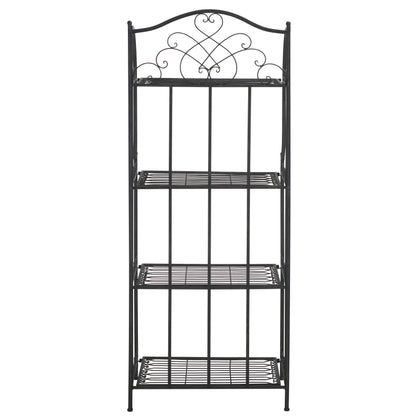 Étagère de boulangerie d'extérieur à 4 niveaux en fer forgé victorien SAFAVIEH Bryn - 25 po L x 15 po P x 63 po H - 25L x 15P x 63H