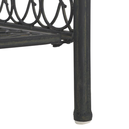 Étagère de boulangerie d'extérieur à 4 niveaux en fer forgé victorien SAFAVIEH Bryn - 25 po L x 15 po P x 63 po H - 25L x 15P x 63H