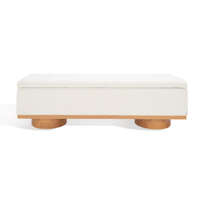 Banc de rangement SAFAVIEH Couture Sunneva Boucle - 61 po L x 20 po P x 19 po H - 61L x 20P x 19H