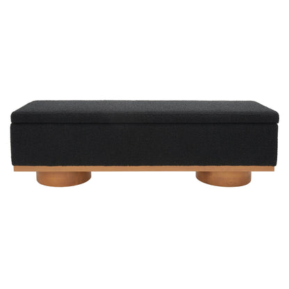 Banc de rangement SAFAVIEH Couture Sunneva Boucle - 61 po L x 20 po P x 19 po H - 61L x 20P x 19H