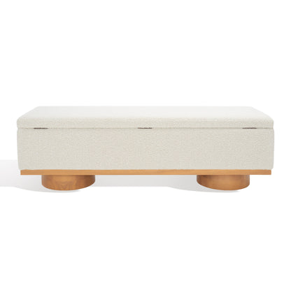 Banc de rangement SAFAVIEH Couture Sunneva Boucle - 61 po L x 20 po P x 19 po H - 61L x 20P x 19H
