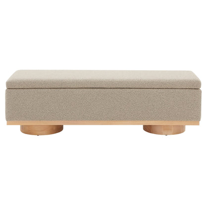 Banc de rangement SAFAVIEH Couture Sunneva Boucle - 61 po L x 20 po P x 19 po H - 61L x 20P x 19H