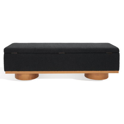 Banc de rangement SAFAVIEH Couture Sunneva Boucle - 61 po L x 20 po P x 19 po H - 61L x 20P x 19H