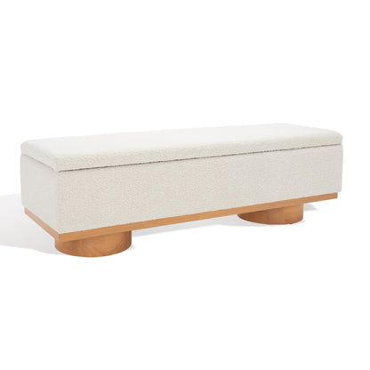 Banc de rangement SAFAVIEH Couture Sunneva Boucle - 61 po L x 20 po P x 19 po H - 61L x 20P x 19H