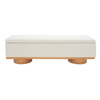 Banc de rangement SAFAVIEH Couture Sunneva Boucle - 61 po L x 20 po P x 19 po H - 61L x 20P x 19H