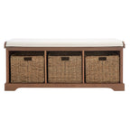 SAFAVIEH Eola Grey/ White Storage Bench - 47 x 16.1 x 19.9 - 47Wx16Dx20H