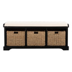 SAFAVIEH Eola Grey/ White Storage Bench - 47 x 16.1 x 19.9 - 47Wx16Dx20H