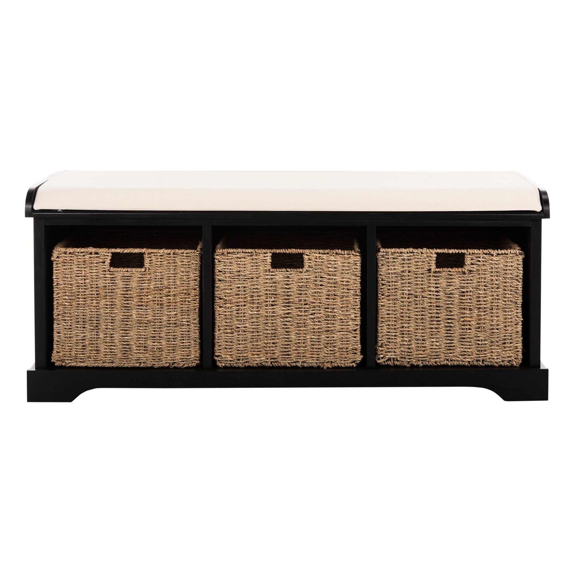 SAFAVIEH Eola Grey/ White Storage Bench - 47 x 16.1 x 19.9 - 47Wx16Dx20H