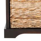 SAFAVIEH Euphemia Brown Woven Storage Basket Bench - 33.5 x 16.1 x 19.9 - 34Wx16Dx20H