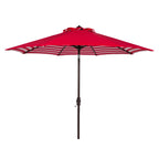 SAFAVIEH Hadire Inside Out Striped 9 Ft Crank Outdoor Umbrella