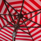 SAFAVIEH Hadire Inside Out Striped 9 Ft Crank Outdoor Umbrella