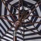 SAFAVIEH Hadire Inside Out Striped 9 Ft Crank Outdoor Umbrella