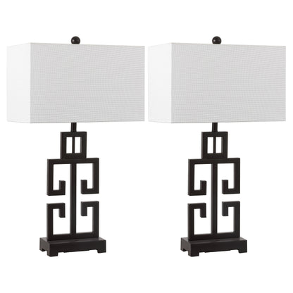 Lampe de table Chantelle de SAFAVIEH Lighting, 29 pouces, finition or antique grecque (lot de 2) - 16 L x 9 P x 29 H