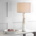 SAFAVIEH Lighting Giorgiana 30-inch Alabaster LED Table Lamp - 15x15x30 - 15Wx15Dx30H