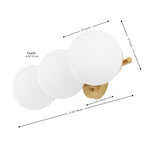 SAFAVIEH Lighting Lambrini 21 Traditional Wall Sconce (3-Bulb) - 6 W x 8 D x 21 H - 21Wx8Dx6H