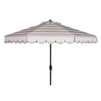 SAFAVIEH Nargiz Single Scallop Striped 9 Ft Crank Umbrella