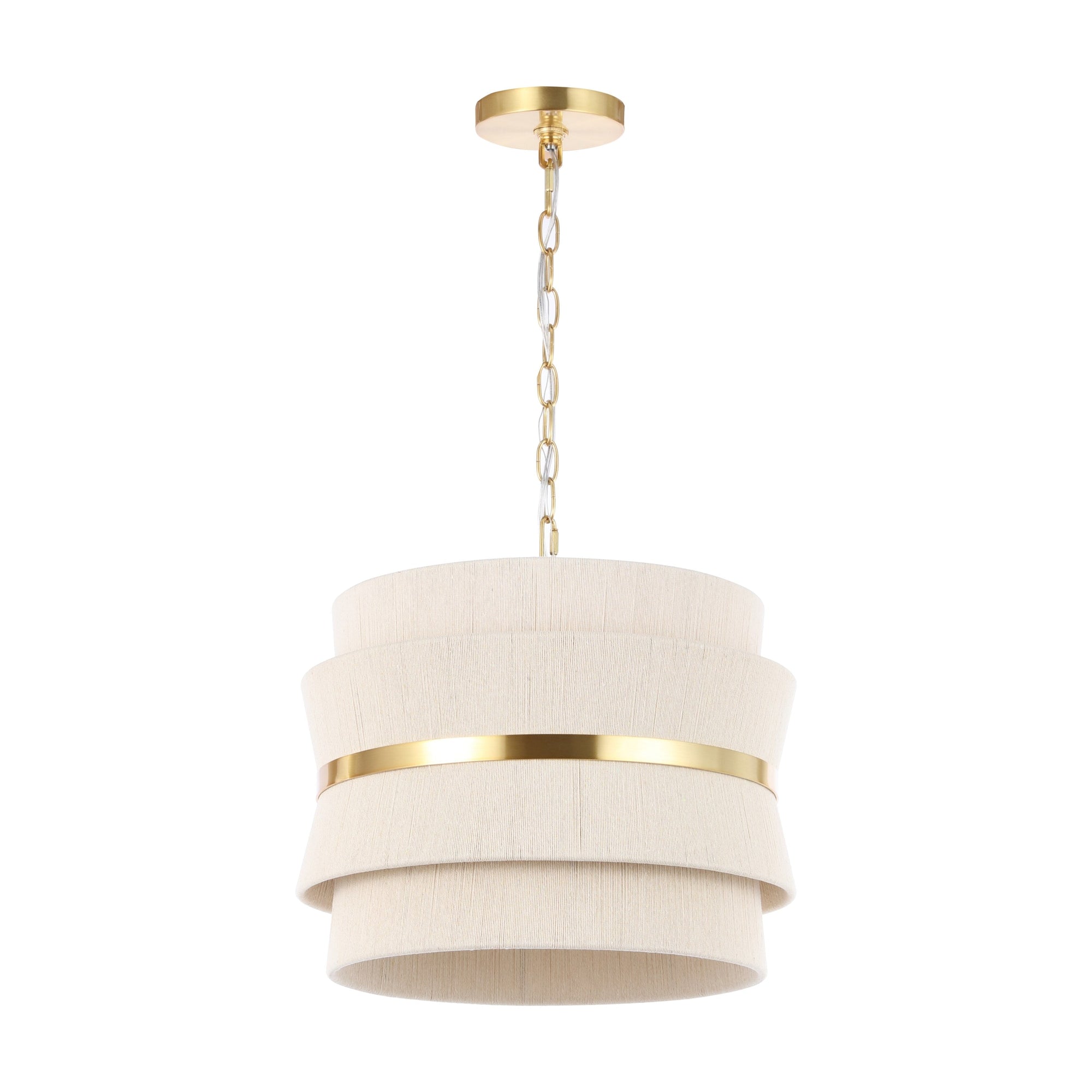 SAFAVIEH Oprea 3-Light Adjustable Hanging Pendant Light Fixture (LED Bulbs Included) - 16 x 16 x 16.5-72.5