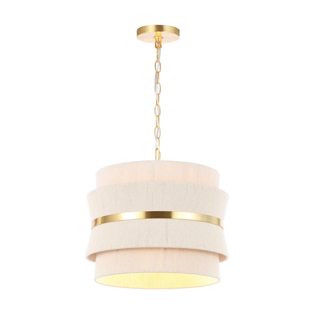 SAFAVIEH Oprea 3-Light Adjustable Hanging Pendant Light Fixture (LED Bulbs Included) - 16 x 16 x 16.5-72.5