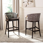 SAFAVIEH Virona Rattan 30-inch Bar Stool - 22.3 W x 20.5 L x 39 H - 22Wx21Dx39H