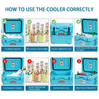SKTAKOL 16 Quart Cooler Portable Ice Chest Leak-Proof 24 Cans Ice - See Details