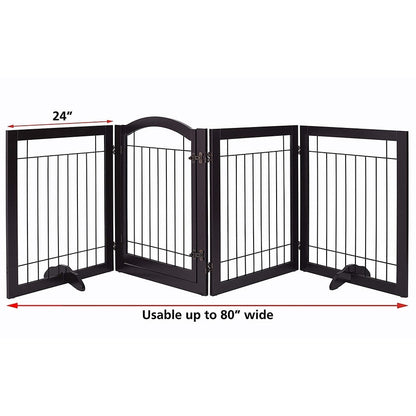 Barrière pour chien SPIRICH extra large de 96 pouces et haute de 30 pouces avec porte de passage, barrière pour animaux de compagnie autoportante en fil de fer, clôture de sécurité pour chiots