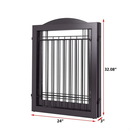 Barrière pour chien SPIRICH extra large de 96 pouces et haute de 30 pouces avec porte de passage, barrière pour animaux de compagnie autoportante en fil de fer, clôture de sécurité pour chiots