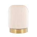 Silver Orchid Corday Swivel Velvet Vanity Stool