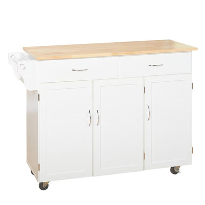 Desserte de cuisine Addie Simple Living avec plateau en bois