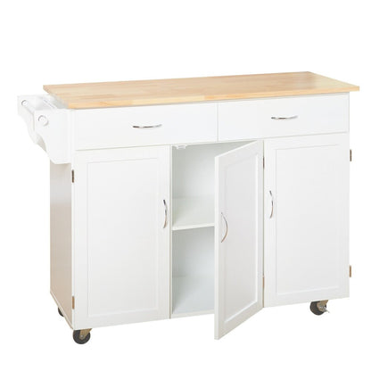 Desserte de cuisine Addie Simple Living avec plateau en bois