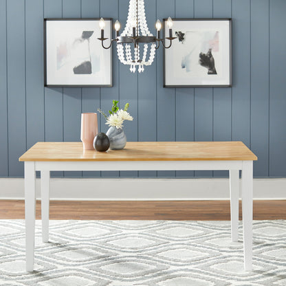 Ensemble de salle à manger Simple Living Crossback blanc/naturel 7 pièces