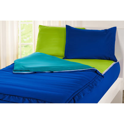 Parure de lit de luxe à fermeture éclair bleu cobalt Siscovers Bunkie