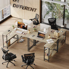 Small L Shaped Desk with Storage Shelves Corner Computer Desk