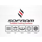 Sofram 18/10 Stainless Steel JUMBO Deep Kettle Stock Pot w/ Lid