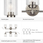 Kichler Lighting Winslow 3-light Brushed Nickel Bath Vanity Light