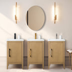 Vanity Art 20 or 24 or 30 Single Sink Bathroom Vanity Cabinet with Ceramic Top