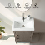 Vanity Art 20 or 24 or 30 Single Sink Bathroom Vanity Cabinet with Ceramic Top